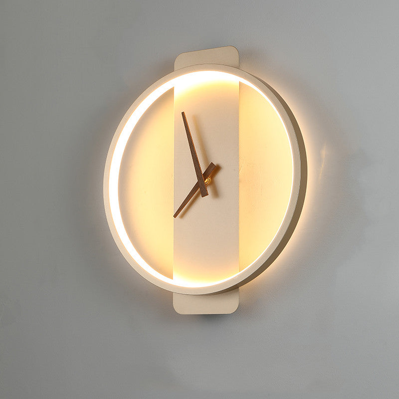 Nordic Bedroom Bedside Lamp Clock Modeling Lamp